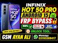 Infinix hot 50 pro Android 15 Frp Bypass Unlock Tool  Gsm Ayan Ali Mahar
