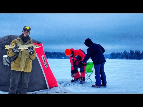 I WENT ICE FISHING FOR THE FIRST TIME IN ONTARIO’S COLDEST CITY -20°C | CATCH & COOK