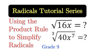 RAD10 Using the Product Rule to Simplify Radicals (Algebraic Expressions) [with English subtitles]