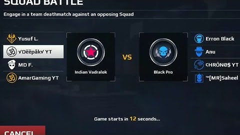 Mc5|| squad battle||Indian Vadralok||Vs||Black pro|||