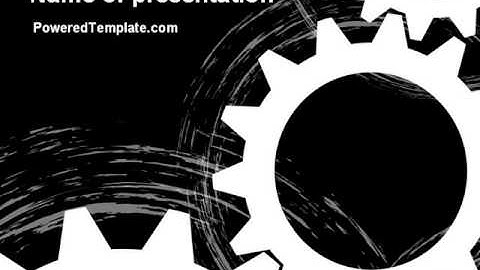 Rotating Wheels PowerPoint Template by PoweredTemplate.com