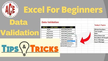 Data Validation In Excel VBA |data validation input message in excel in Urdu.Hindi | Excel Tutorial.