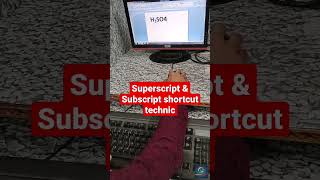 superscript & subscript shortcut technic #wordtutorials #msword #shortcut #computerscience