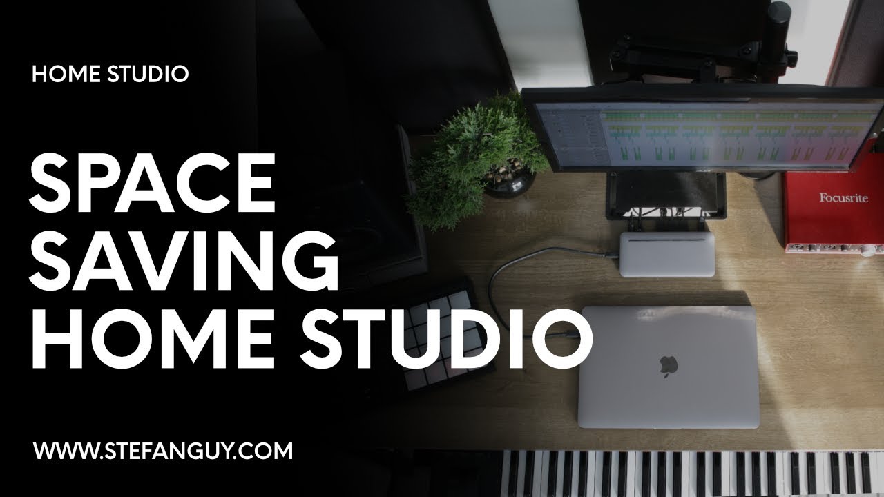 Space Saving Bedroom Studio Desk Setup Home Studio Tour 19 Youtube