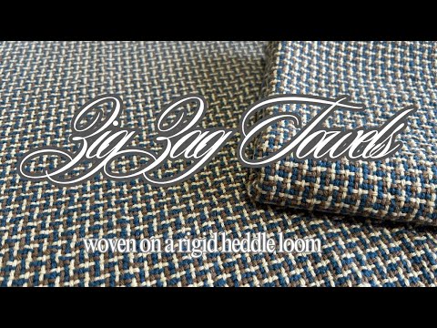 Zig Zag Tea/Dish/Kitchen Towels, woven on a Rigid Heddle Loom
