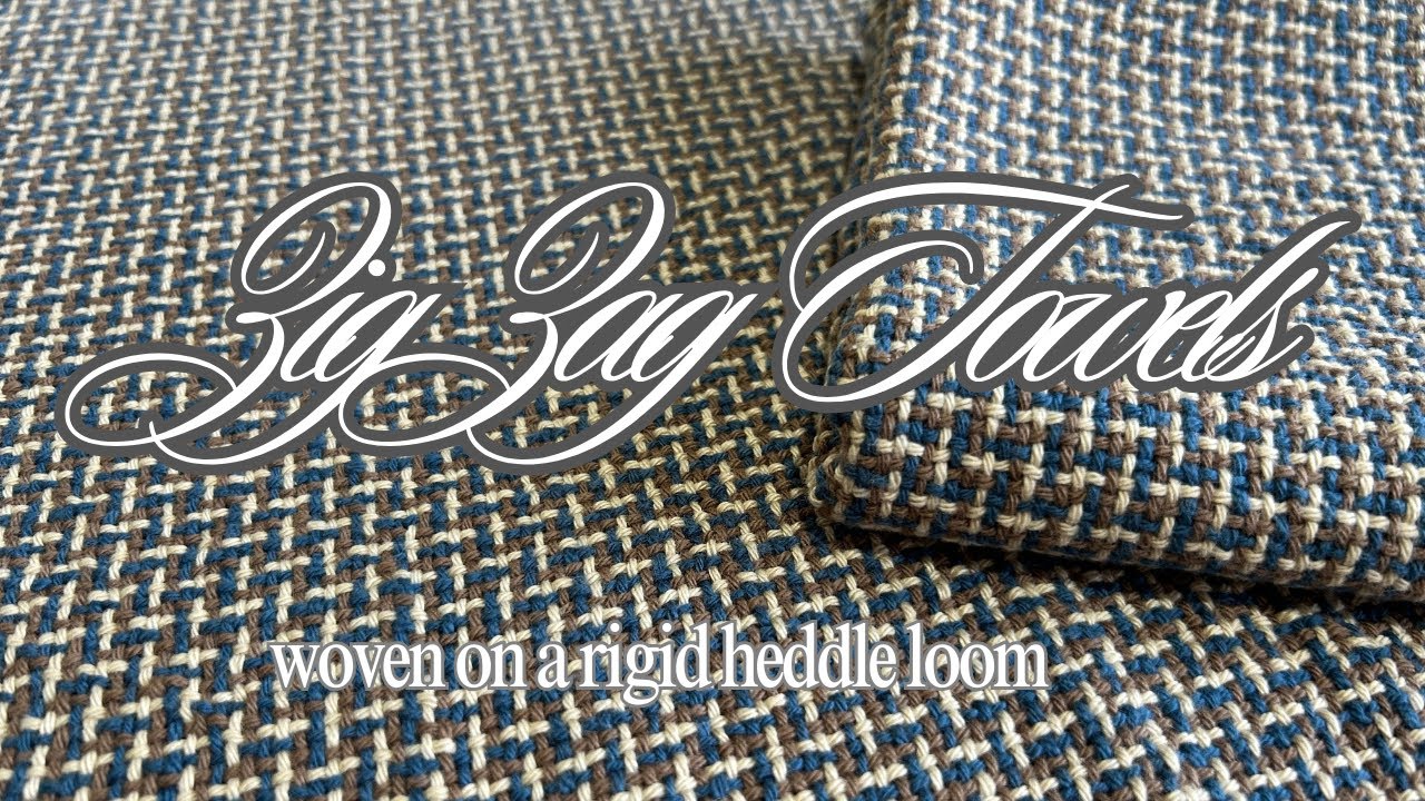 Zig Zag Tea/Dish/Kitchen Towels, woven on a Rigid Heddle Loom