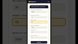 Freelancer Rate Calculator — Free Tool Demo | MegaLancer