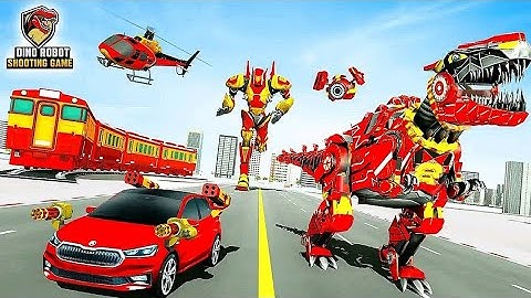 Dino Robot Car Transform War of Robot 2023 - Android iOS Gameplay