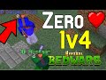 Incredible 1v4 clutch in Bedwars - Minecraft Hypixel