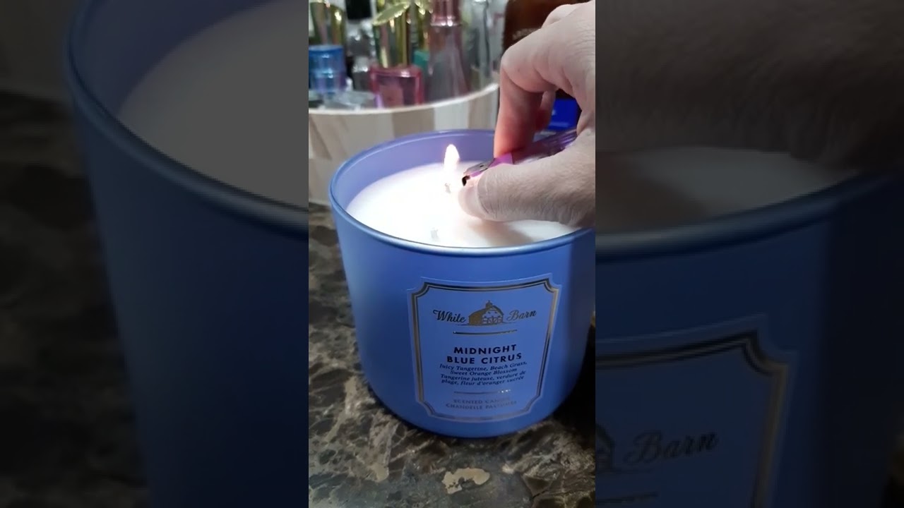 BnB 3 wick candle Midnight Blue Citrus