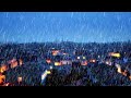 Night Rain Sounds on Southern France City Ambience | City Rain Sounds, Bordeaux | 4k ASMR | Nov 2020