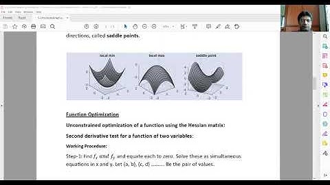 5 Unconstrained optimization of functions using the hessian matrix   Module I