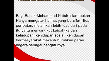 Tugas Akhir Semester Mata Kuliah Keyarsian  dan Pemikiran Mohammad Natsir