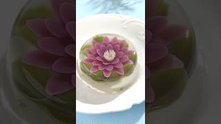 #shorts Water lily flowers #jellycake #fruitjelly #fruitcake #flowerart #fruitart