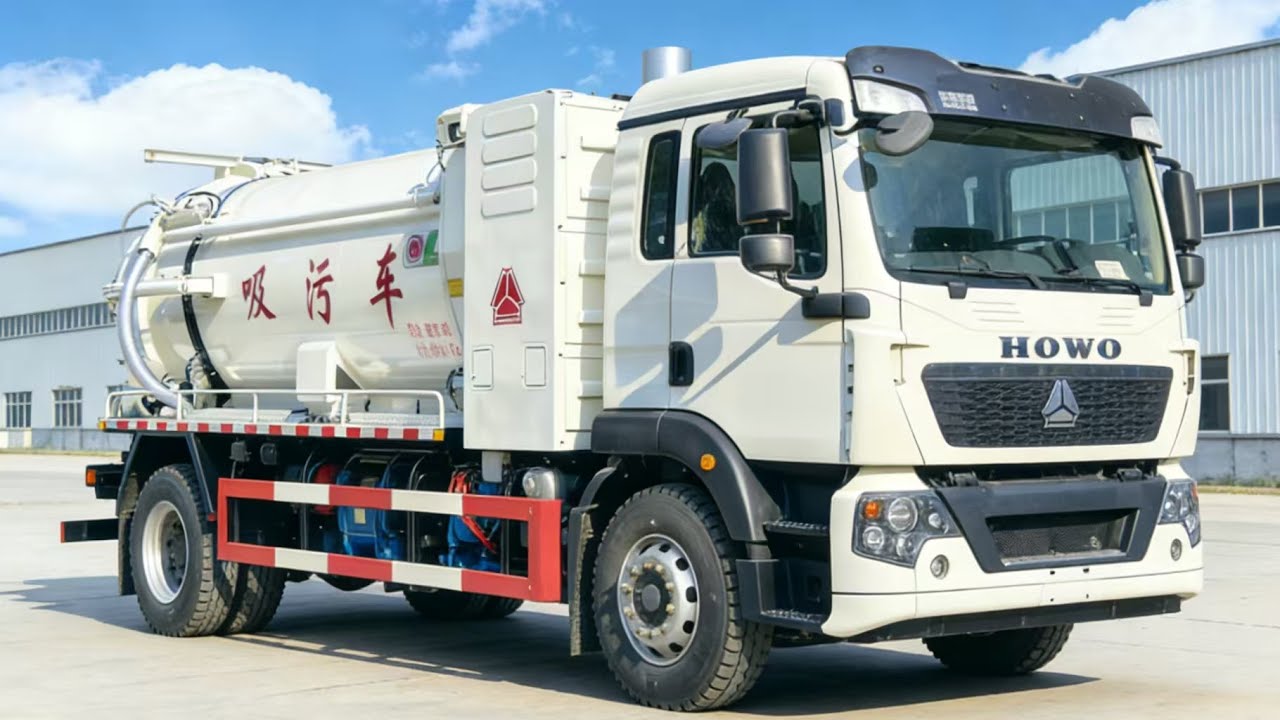 Howo truck mounted 10 cbm vacuum jetting tanker