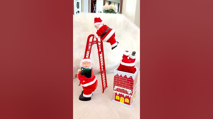 Cute Santa Clause Climbing the Ladder! Santa toys 🎅🏻🎁 #shortsvideo #christmas #present #santa