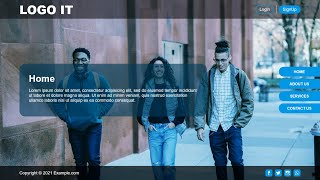 Create HTML Template Using Only HTML and CSS | Full Screen Slide HTML Website