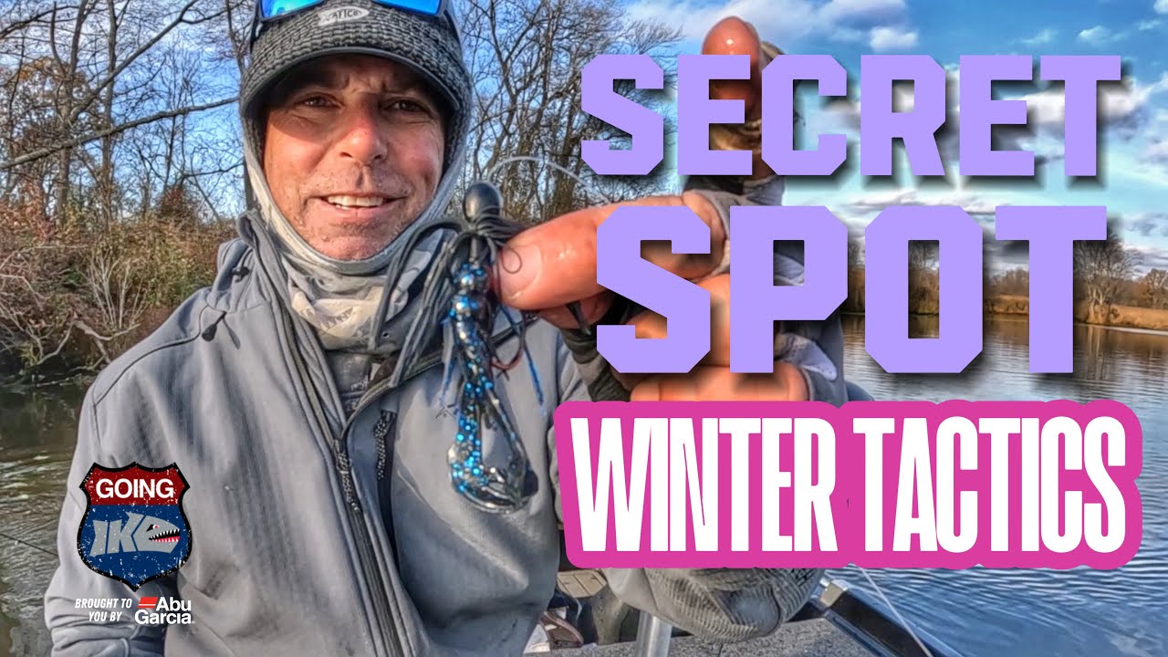 Wintertime Bass Fishing! SECRET Spot!