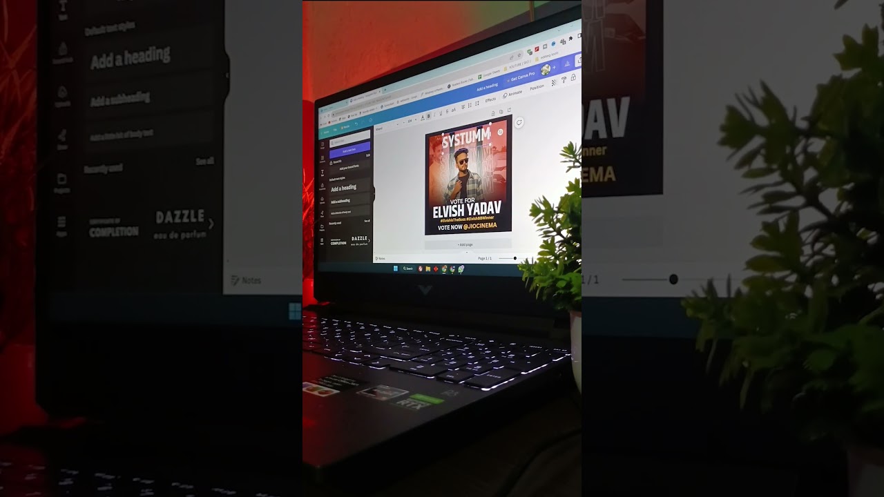 Elvish Yadav Poster Design in Canva #shorts #elvishyadav #elvishyadavvlogs