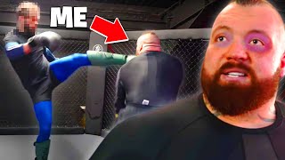 Strongman Tries MMA (KNOCKOUT!!!) image