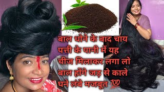 चाय पत्ती के पानी में यह चीज मिलाकर लगा लो देखो हेयर ग्रोथ 💯#hair @m.r.dhairgrowthvlogsuttrakhand 