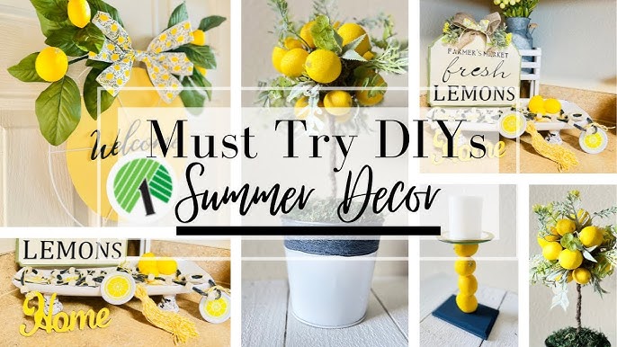 Lemon Decor Ideas + Lemon DIY Crafts For Home Decor - Dear Creatives