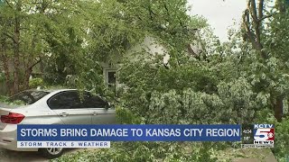 Severe storms packing heavy winds leave damage around Kansas City area