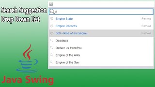 Java - Search Suggestions Drop Down List