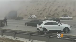 At Least 17 Injured In Multi-Vehicle Pileup On 15 Freeway In Cajon P