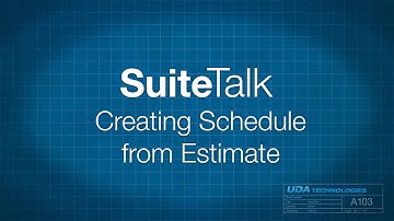 Creating Schedule from Estimate in ConstructionSuite