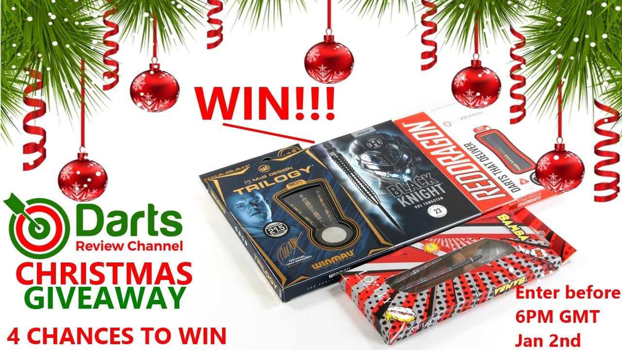 ENDED Darts Review Channel Christmas Giveaway 2022 4 Great Sets Of