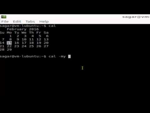 How to view calendar for specific month and year in Linux Mint