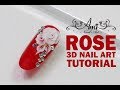 Nail Art Tutorial 3D Rose #1