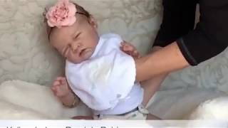 Lucu Banget Mainan Boneka Mirip Bayi Perempuan Cantik Pake Bondu Bunga Mainan Anak