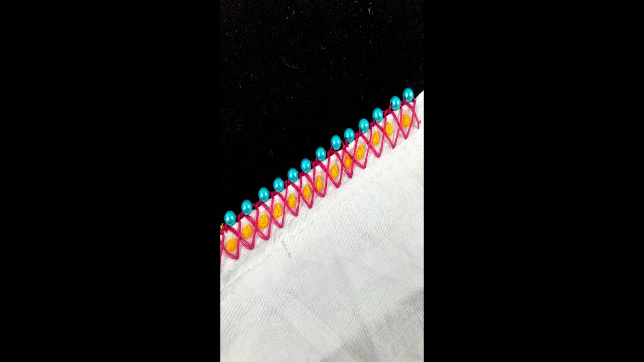 🌺So Nice🌺 Border lace hand embroidery sewing tutorial!🌺 