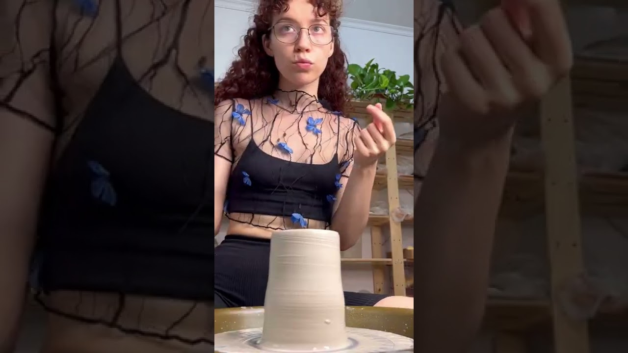 Jarrón de cerámica en torno ✨ 