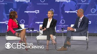 Jennifer Lawrence urges people to "demand better" of U.S. politics