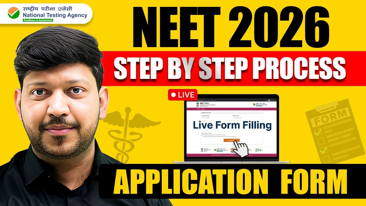 How to fill NEET 2026 Application Form ? step by step process live demo | 