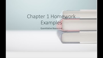 Quantitative Reasoning Chapter 1Homework Problems