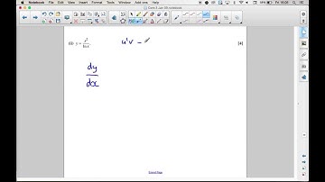 OCR Core 3 January 2009 q4ii - A2 Maths - Product Rule/Quotient Rule