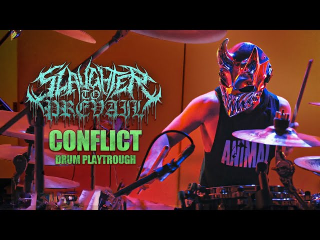 SLAUGHTER TO PREVAIL - CONFLICT (DRUM PLAYTHROUGH) class=