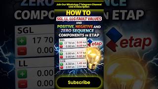 How to find SGL, LL, LG, Three Phase faults in Etap | Positive, Negative, zero Sequence components