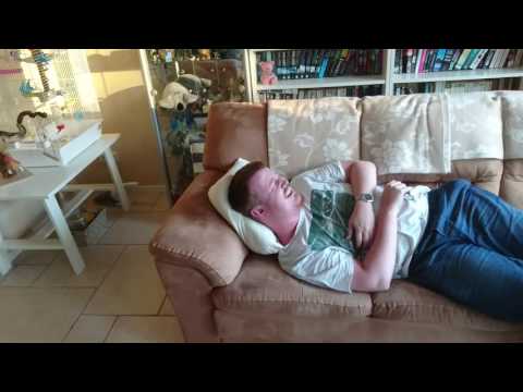 Crazy guy can't stop laughing