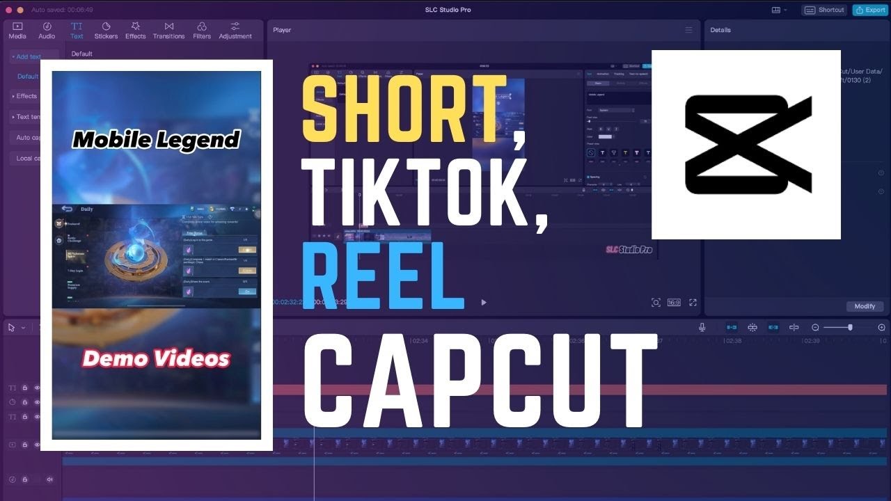 How to Create Video Size for Youtube Shorts, TikTok, Reel in Capcut App ...