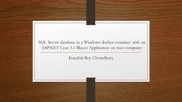 SQL Server database in a Windows docker container with an ASP.NET Core 3.1 Blazor Application