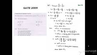 GATE Engineering Science [Fluid Mechanics XE(B)] Solved Common Data Questions of Previous Years