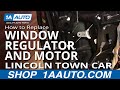 How to Replace Window Regulator with Motor 1998-2011 Lincoln Town Car PART 1