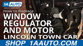 How To Replace Window Regulator With Motor 98 11 Lincoln Town Car Part 1 Youtube