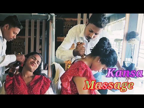 Kansa Massage and marma wand done on new Model #asmr #barber #asmrbarber #kansa