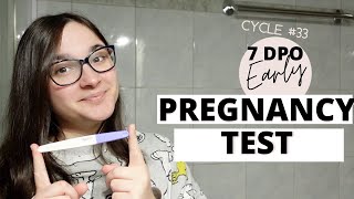 Early Pregnancy Test at 7 dpo || Progesterone levels rising? || TTC Baby 3 Cycle 33